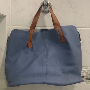 Brand new Blue bag with detachable shoulder straps.